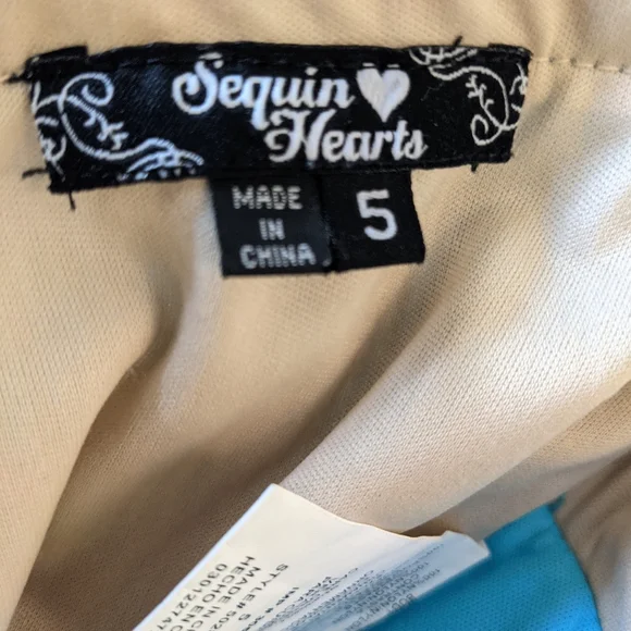 Blue Heart 🩵 💙 Sequin strapless dress super princess vibes whimsical fairy 🧚 - Picture 9 of 11